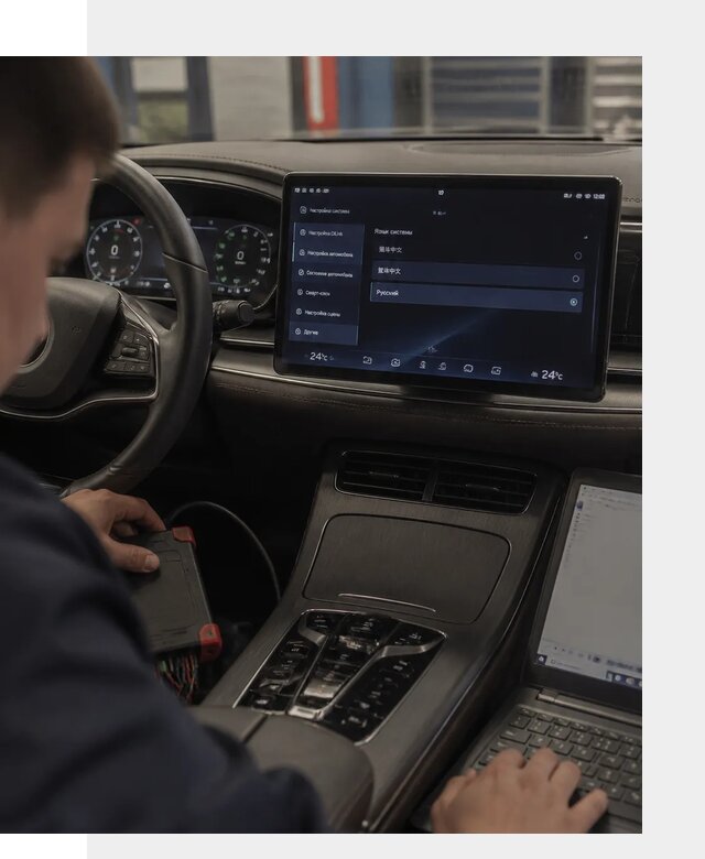 Русификация автомобиля BYD HAN для эксплуатации в Щербинке